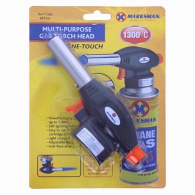 MARKSMAN Torcia A Gas Multiuso - Accenditore Portatile Per Cucina, Campeggio E Bricolage