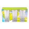 SOZALI GLASS TUMBLER SQUARE TALL PACK OF 3
