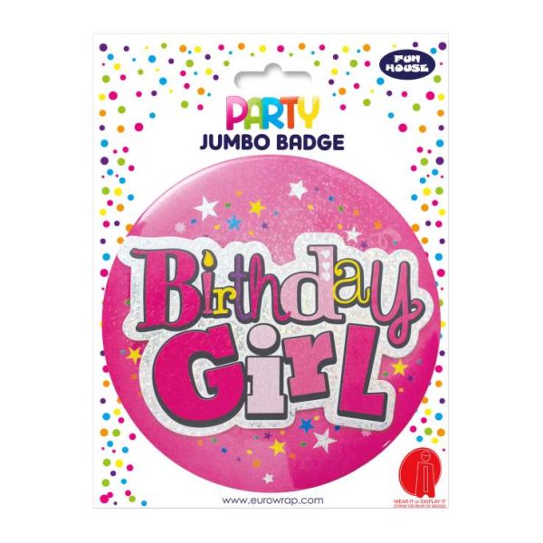 EUROWRAP GIANT BIRTHDAY BADGE GIRL