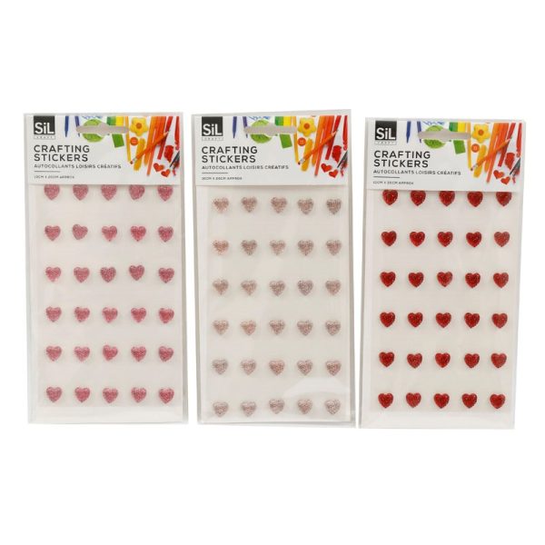 SIL CRAFT HEART GEM STICKERS