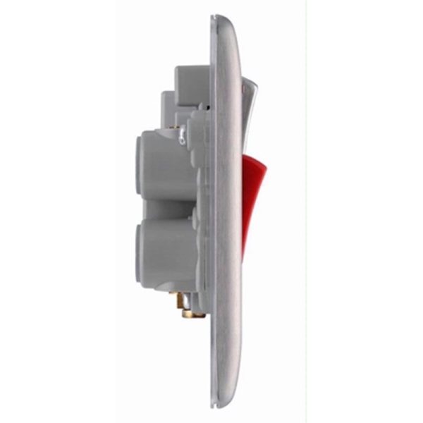 BG 45A SWITCH C/W SOCKET & NEON B/CHROME