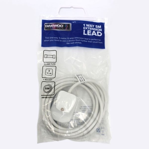 DAEWOO 1 GANG 5MTR LEAD EXT1019