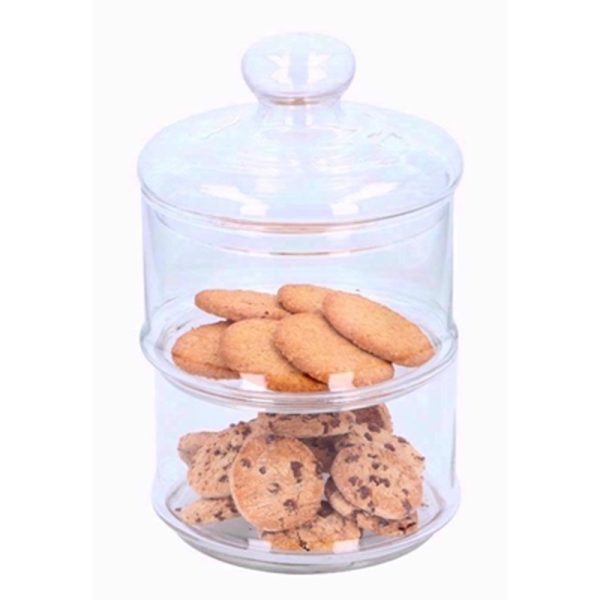 ALPINA 3 TIER GLASS JARS 28CM