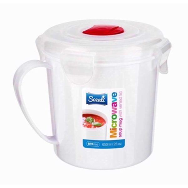 SOZALI MICROWAVE SOUP MUG WITH VALVE