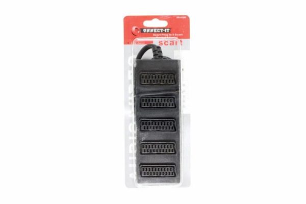 PIFCO SCART TO 5 WAY ADAPTER B/C