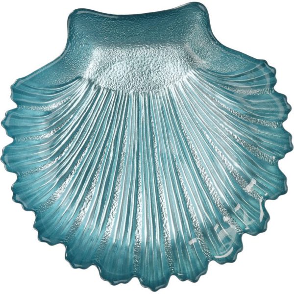 GLASS BOWL SHELL SHAPE 16CM