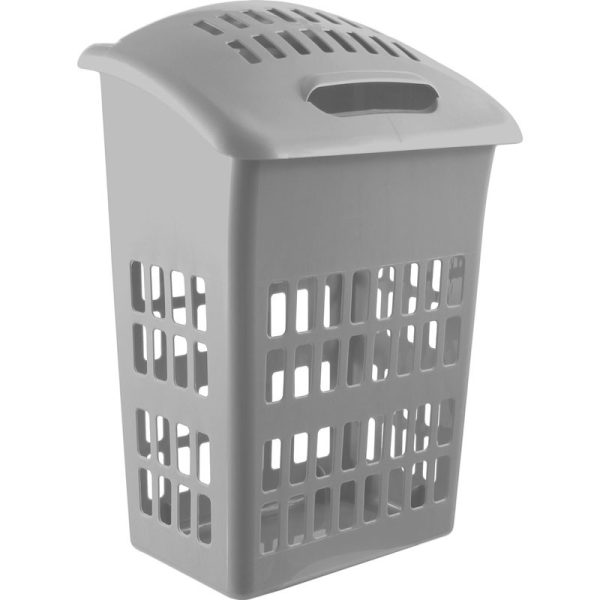 THUMBS UP UPRIGHT LAUNDRY BASKET DARK GREY