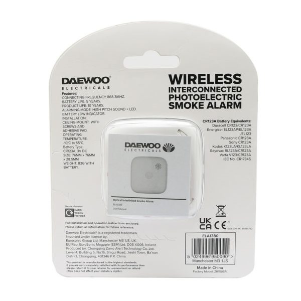 DAEWOO INTERLINKED WIRELESS SMOKE ALARM