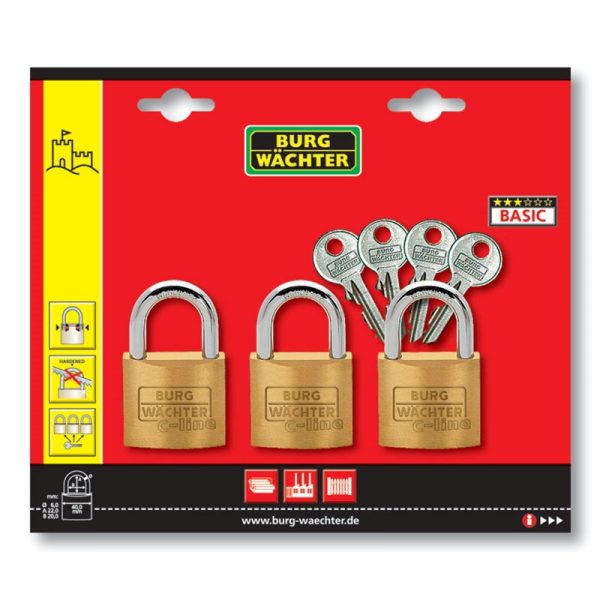 STERLING BRASS PADLOCK 3X30MM