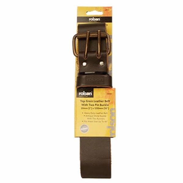 ROLSON DOUBLE PIN LEATHER BELT 50MM