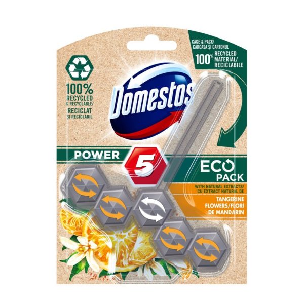 DOMESTOS POWER BLOCK TANGERINE 55G PACK OF 9