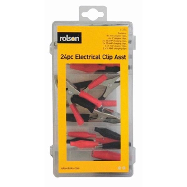 ROLSON ELECTRICAL CLIP ASST 24PC