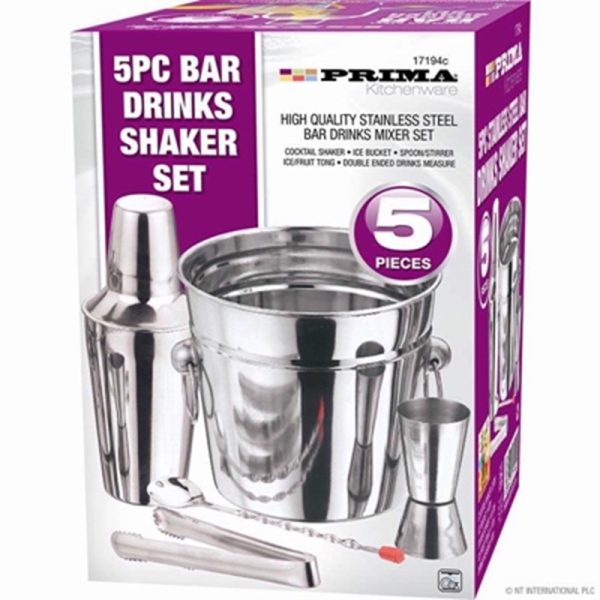 PRIMA BAR SET 5PC STAINLESS STEEL