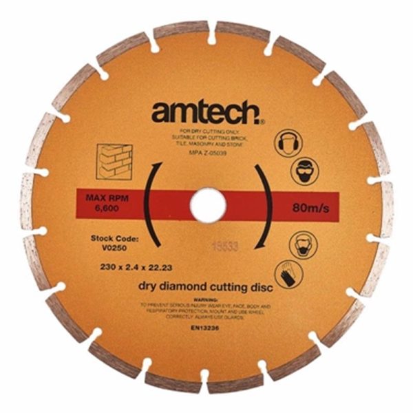 AMTECH CUTTING DISC DIAMOND 230 X 2.4MM