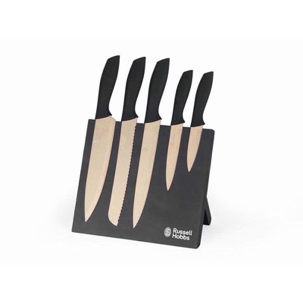 RUSSELL HOBBS KNIFE BLOCK OPULENCE BLK 5PCS