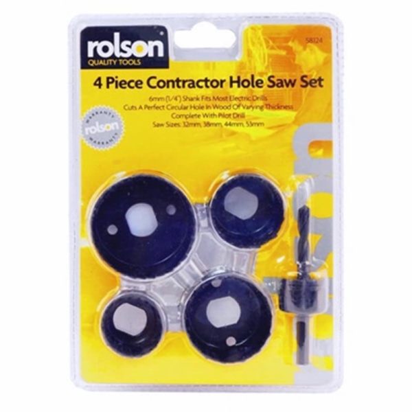 ROLSON CONTRACTOR HOLE SAW 4PCE