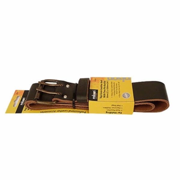 ROLSON DOUBLE PIN LEATHER BELT 50MM