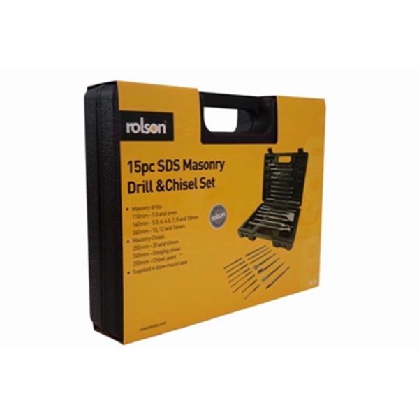 ROLSON MASONARY DRILL& CHISEL SET