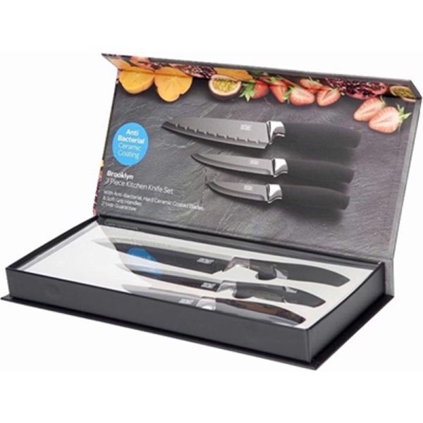 TAYLORS EYE BROOKLYN KNIFE SET CHROME 3 P