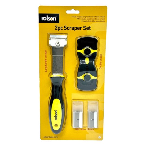 ROLSON SCRAPPER SET WITH 20 BLADES 2PCE