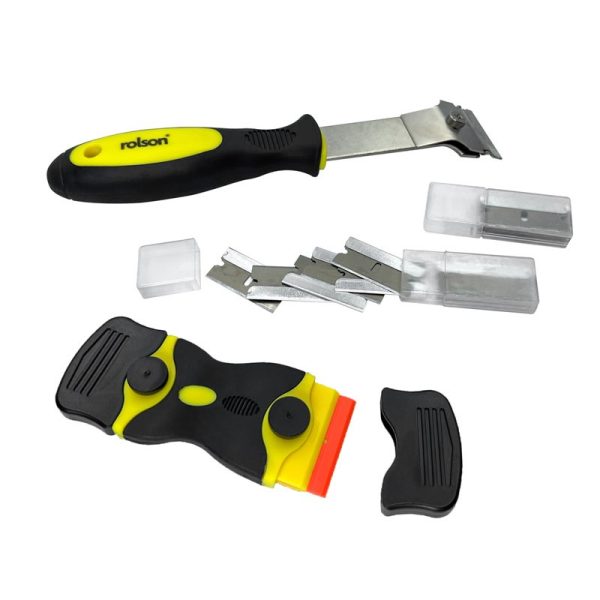 ROLSON SCRAPPER SET WITH 20 BLADES 2PCE