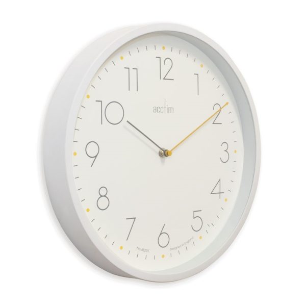 ACCTIM TABY WHITE WALL CLOCK