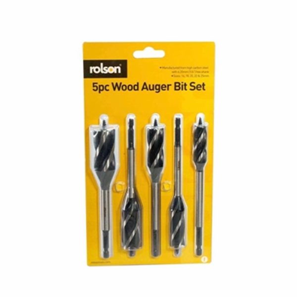 ROLSON WOOD AUGER BIT SET 5PCE