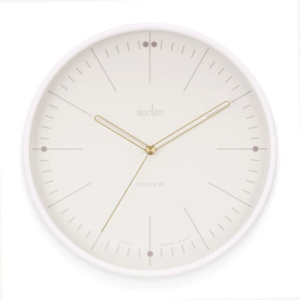 ACCTIM SOLNA WHITE WALL CLOCK