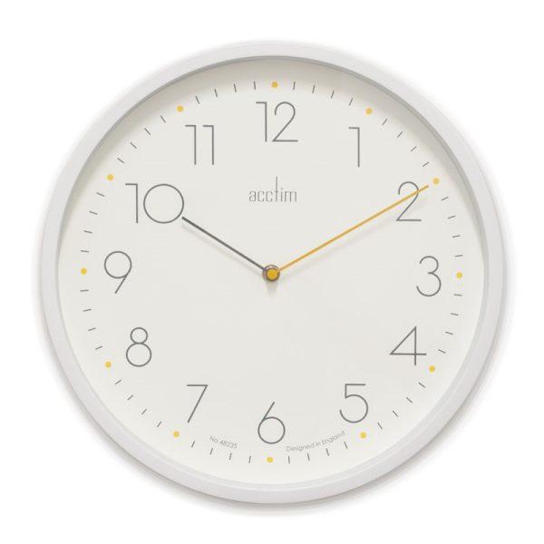 ACCTIM TABY WHITE WALL CLOCK