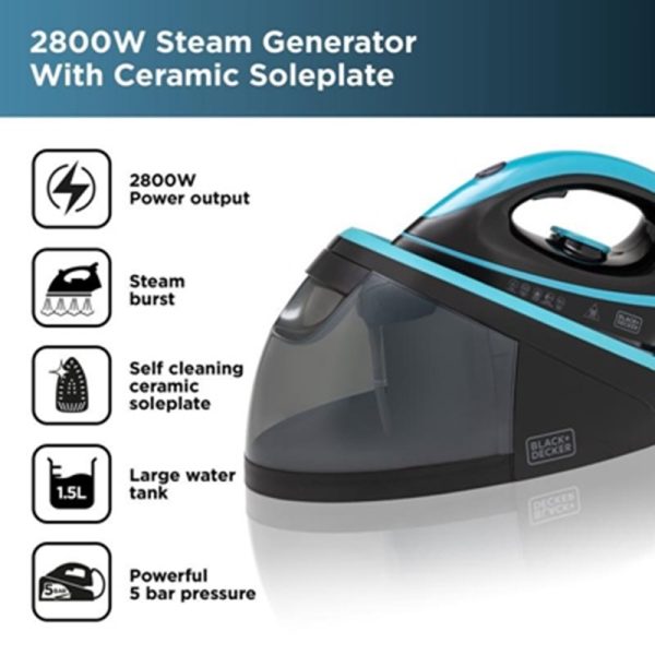 BLACK AND DECKER STEAM STATION IRON 2800W