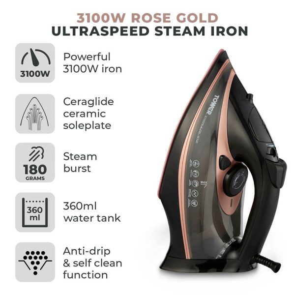 TOWER CERAGLIDE IRON 3100W T22013