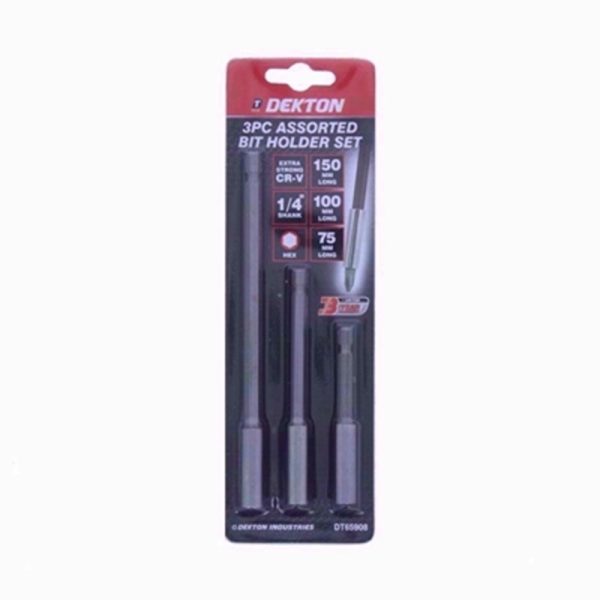 DEKTON BIT HOLDER SET 3PC ASSORTED