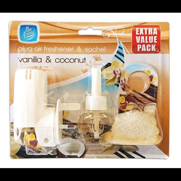 PAN AROMA PLUG IN KIT VANILLA/COCONUT