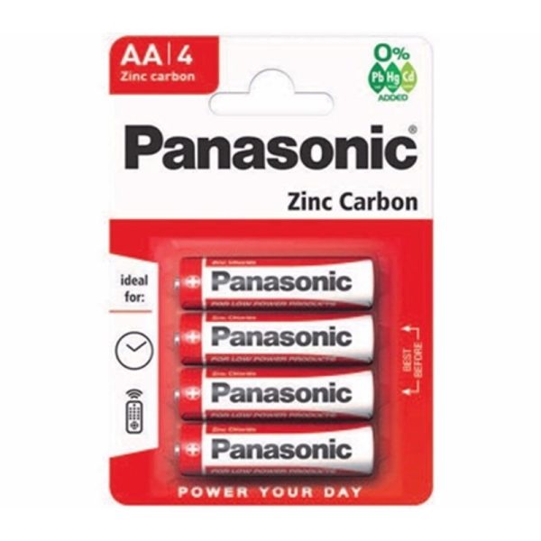 PANASONIC BATTERIES R6 AA 4S PACK OF 12