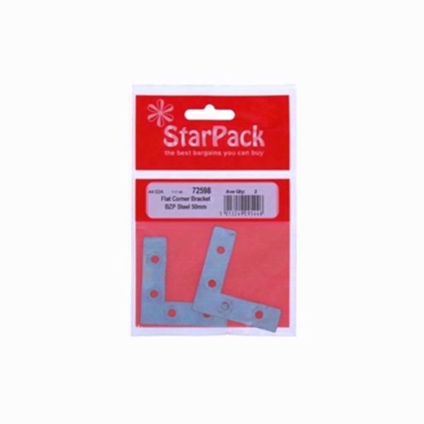 STARPACK CORNER BRACKET FLAT BZP 50MM