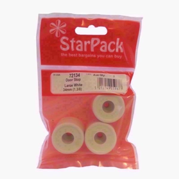 STARPACK DOOR STOP LARGE WHITE 33MM