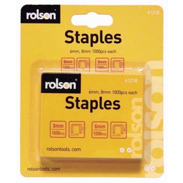 ROLSON STAPLES 6MM AND 8MM