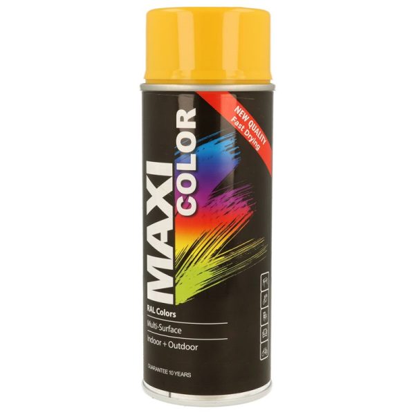 MAXICOLOR SPRAY PAINT GLOSS GOLD YELLOW 400ML