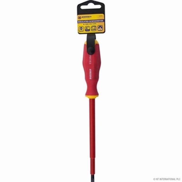 MARKSMAN INSULATED SCREWDRIVER FLAT 15CM