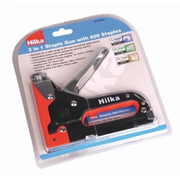 HILKA STAPLE GUN 3 IN 1 600PC STAPLES