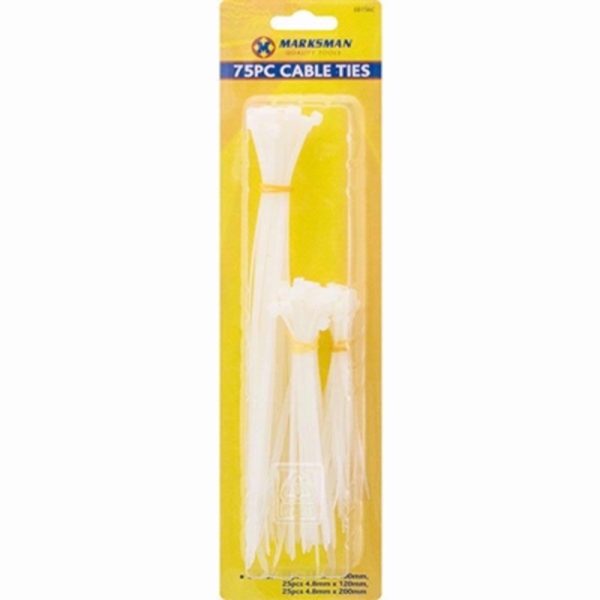 MARKSMAN NYLON CABLE TIES WHITE