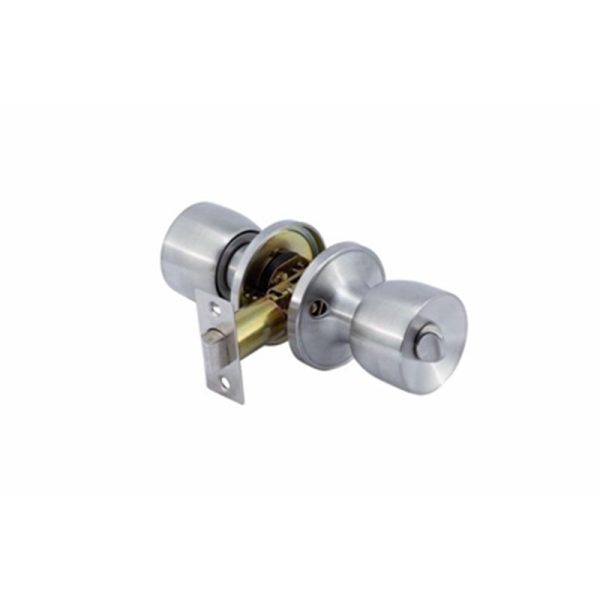 YALE BATHROOM KNOB SET NICKEL