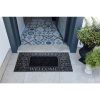 DOORMAT RUBBER MIRROR SILVER 40X80CM