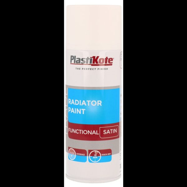 PLASTIKOTE RADIATOR PAINT SATIN WHITE 400ML