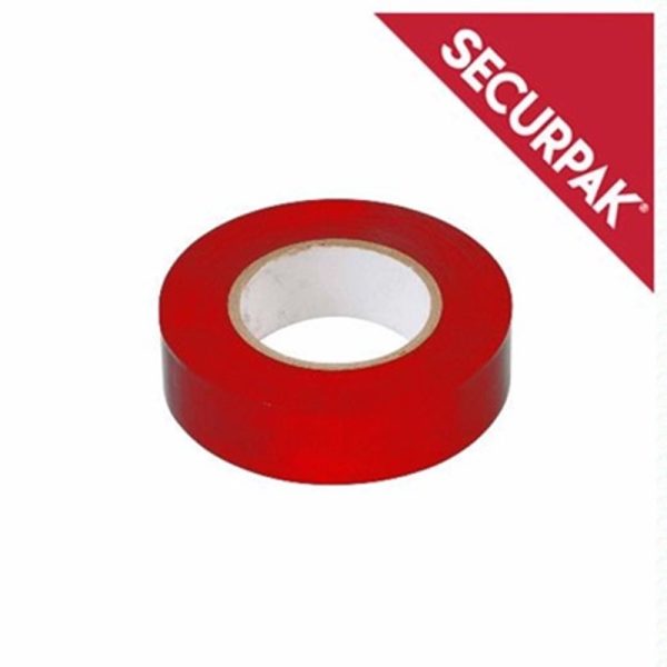 SECURPAK PVC TAPE RED 5M