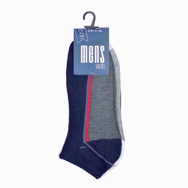 SOCK MENS TRAINER 3 SOCKS PACK OF 4