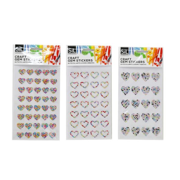 SIL CRAFT GEM HEARTS