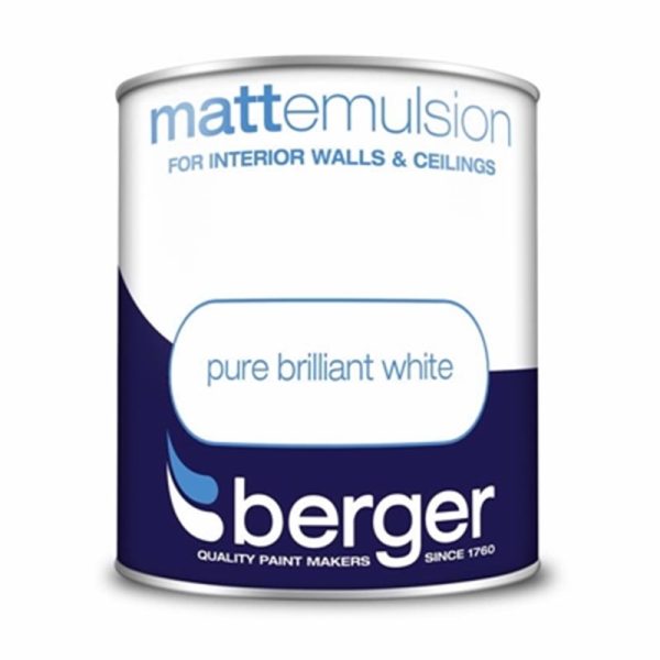 BERGER MATT EMULSION 1LTR WHITE