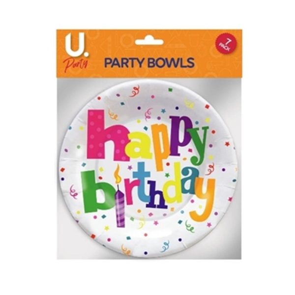 HAPPY BIRTHDAY BOWLS PACK OF 7