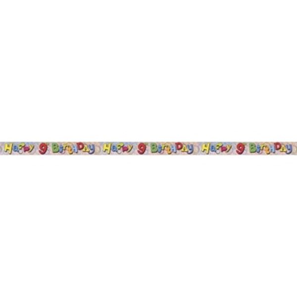 UNIQUE BANNER HAPPY 9TH BIRTHDAY